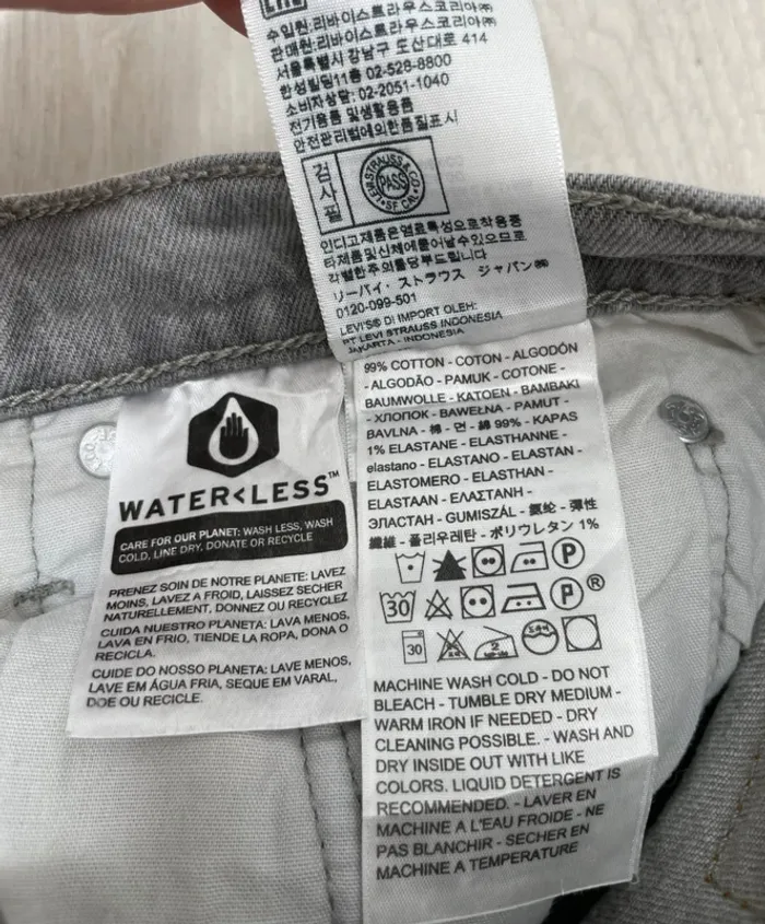 Jeans Grey Levi's 501 Skinny Women's US W26 x L28 - photo numéro 13