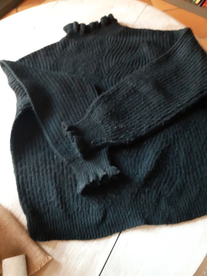 Pull laine noir - photo numéro 3