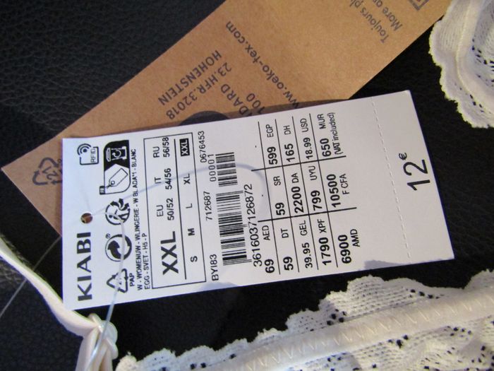 soutien gorge kiabi xxl écru ouvert devant - photo numéro 3