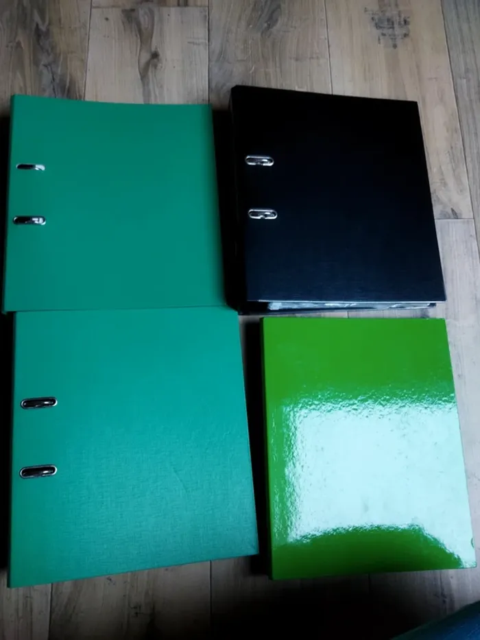 Lot de 4 classeurs remplis de pochettes plastique - photo numéro 2