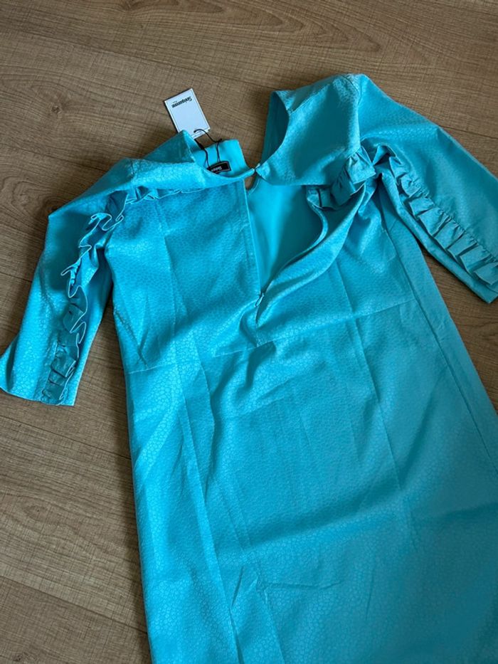 Robe bleue turquoise neuve à manches courtes Sinequanone taille 36 - photo numéro 13