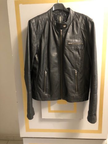 Veste en cuir véritable Nafnaf taille 38