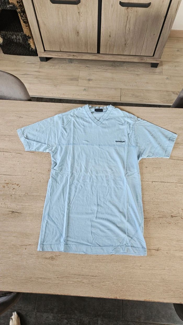 T shirt homme bleu clair, à manches courtes, Donnay, XL - photo numéro 2