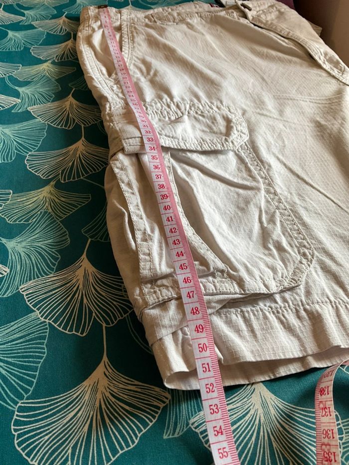 Short cargo beige crème pour homme Chaps taille W33 FR42 434 - photo numéro 8