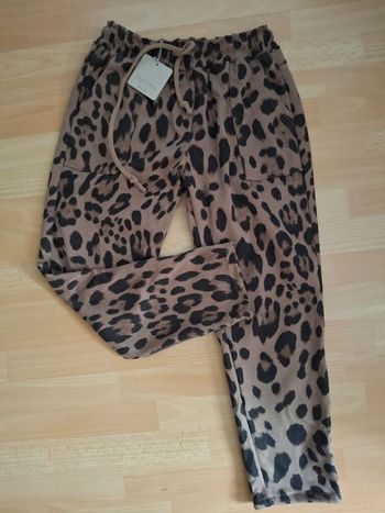 Pantajog léopard camel neuf étiqueté