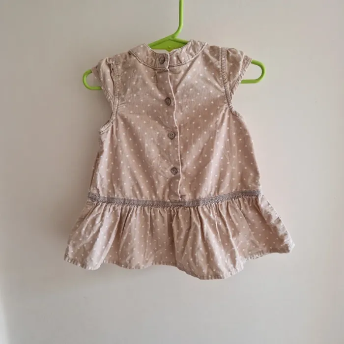 9 mois robe beige velours - photo numéro 3