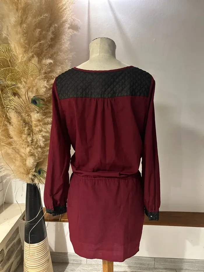 Robe tunique bordeaux et noir S Carminn - photo numéro 2