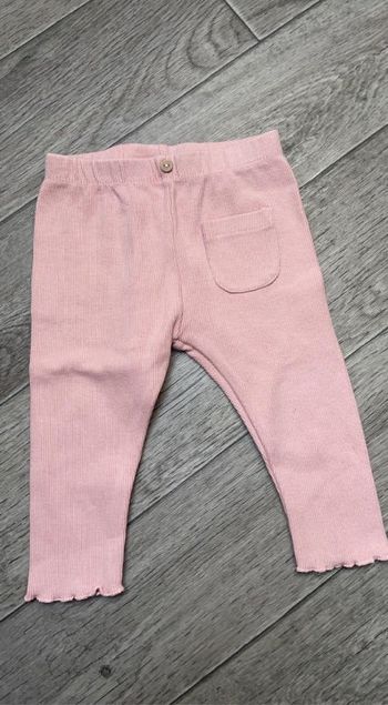Legging côtelet rose Zara 6 mois