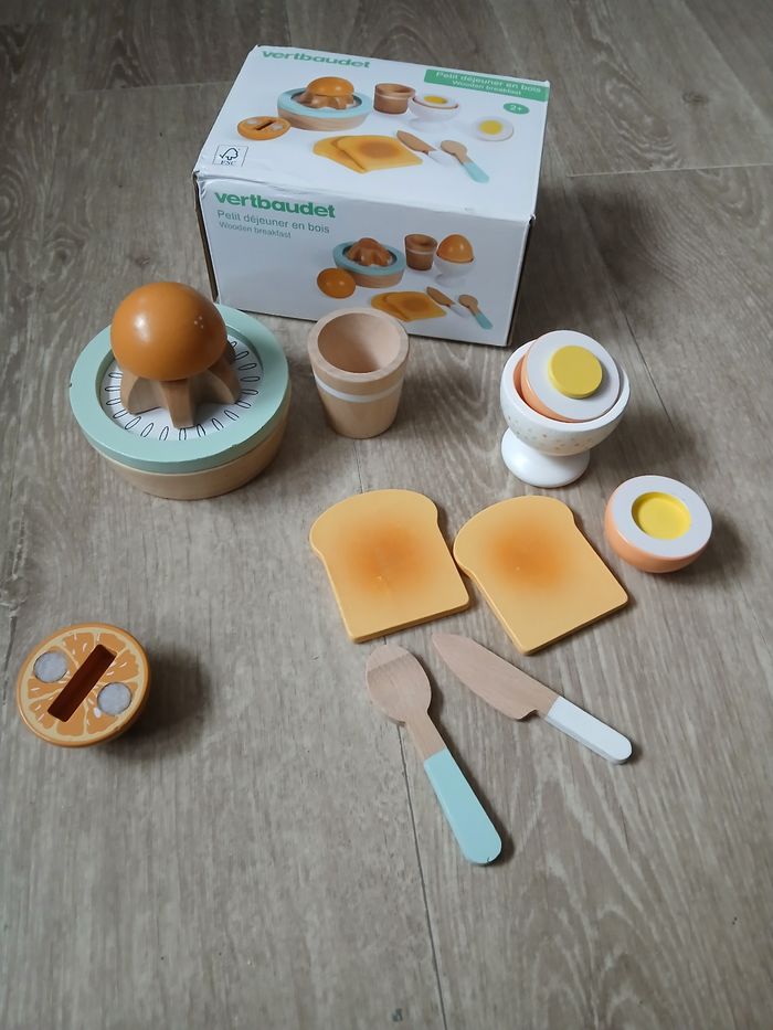 Jouet set petit déjeuner en bois vertbaudet - photo numéro 6