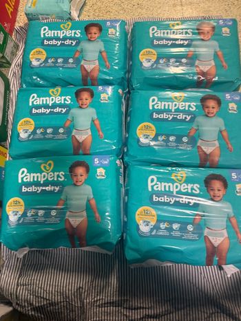 Six pack  de couches Pampers taille 5 normal 