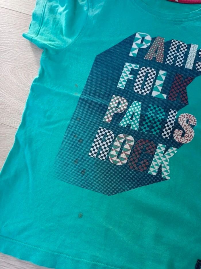 Tee shirt garçon vert DPAM 6 ans - photo numéro 2