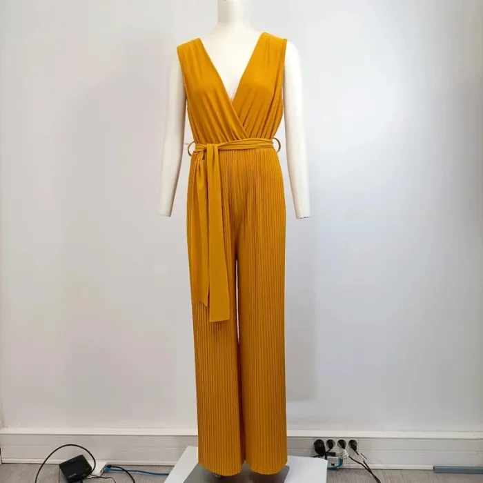 Combinaison Jaune Moutarde - Décolleté V - A1 - TU A289