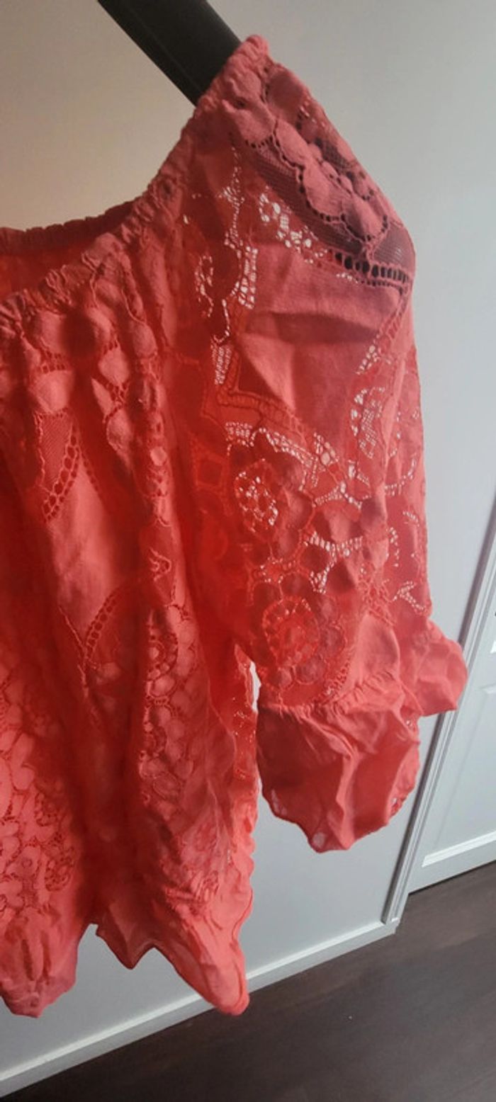 Tunique blouse corail - photo numéro 3