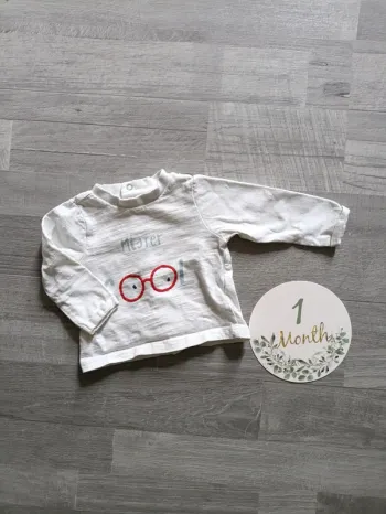 T-shirt manche longue 1 mois