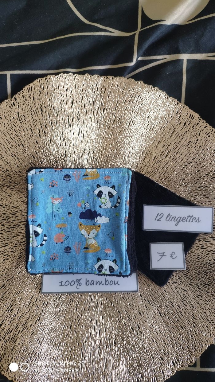 12 lingettes lavables neuf