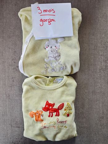 Lot de 2 pyjamas verts