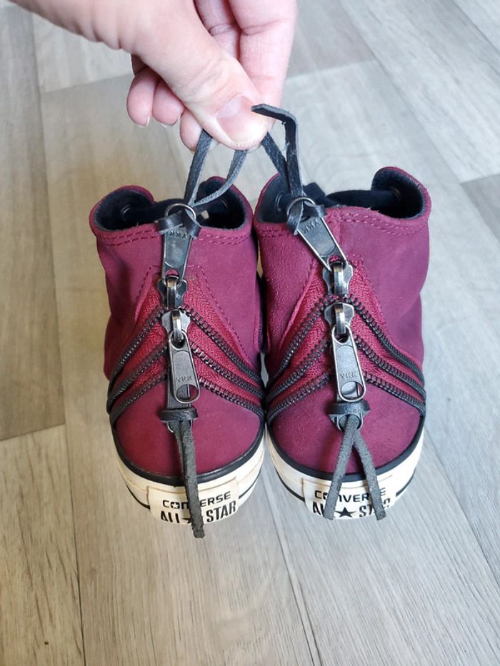 Converse bordeaux et noire P.38.5 - photo numéro 5