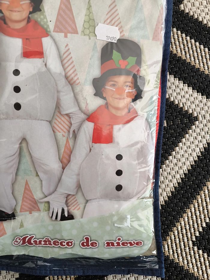 Déguisement bonhomme de neige 3-4 ans neuf - photo numéro 2