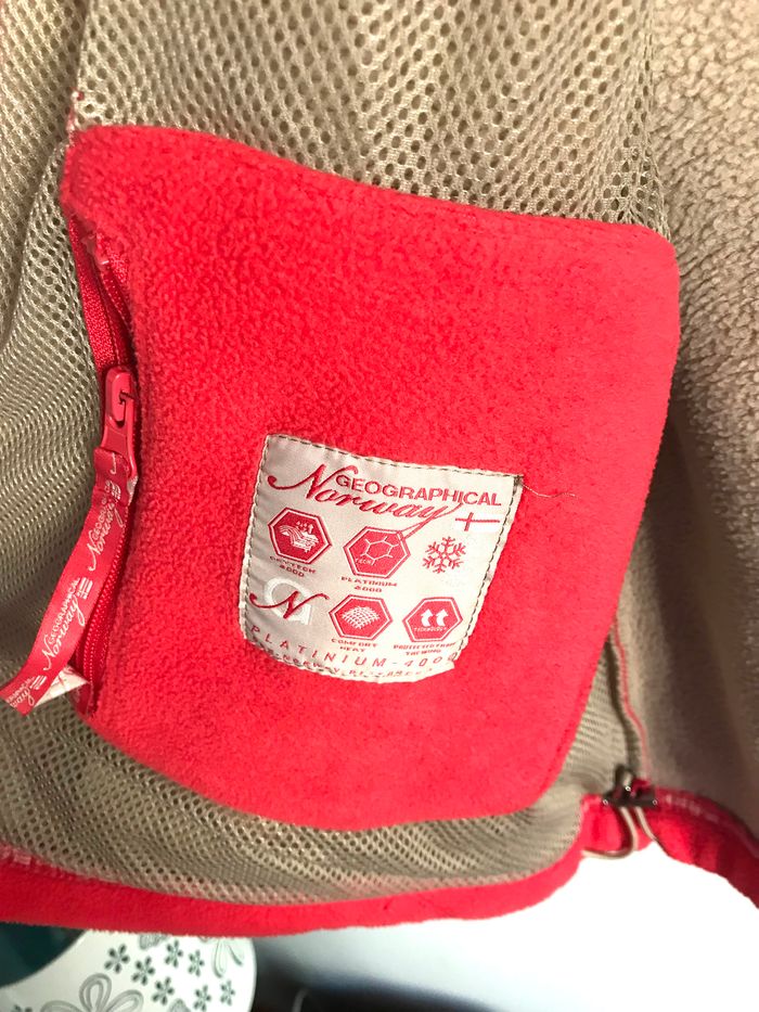 Veste polaire rouge Géographical Norway taille 3 - photo numéro 9