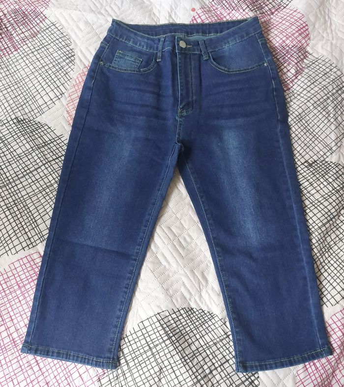 Pantacour en Jeans élastique