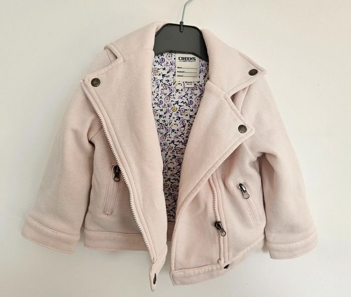 Veste esprit biker rose creeks 18 mois