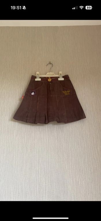 Jupe marron en velours minnie Disney 8 ans