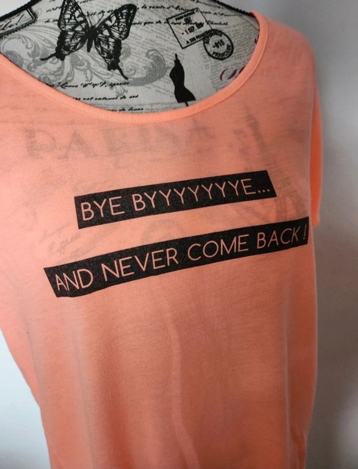 Ravissant Tee Shirt original de couleur Corail de marque Gemo et de taille 42 - photo numéro 2