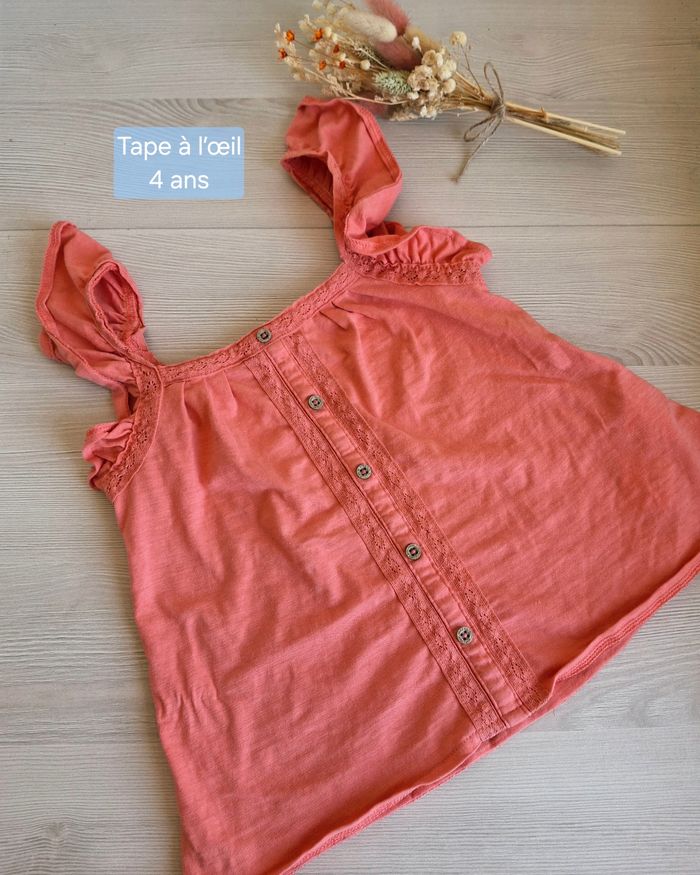 Lot ensemble fille short tee-shirt débardeur Tape à l'oeil TAO Gémo 4 ans - photo numéro 6