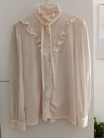 Chemise vintage froufrou manches longues