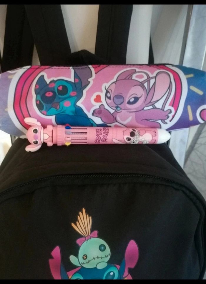 Ensemble sac à dos, trousse,stylo Stitch et Angel 🎒 - photo numéro 6