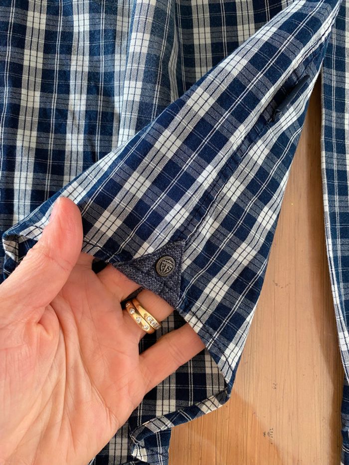 Chemise IZAC marine et blanche à carreaux taille M - photo numéro 6