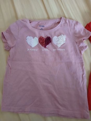 Lot de 2 tee-shirt de taille 4ans pour fille