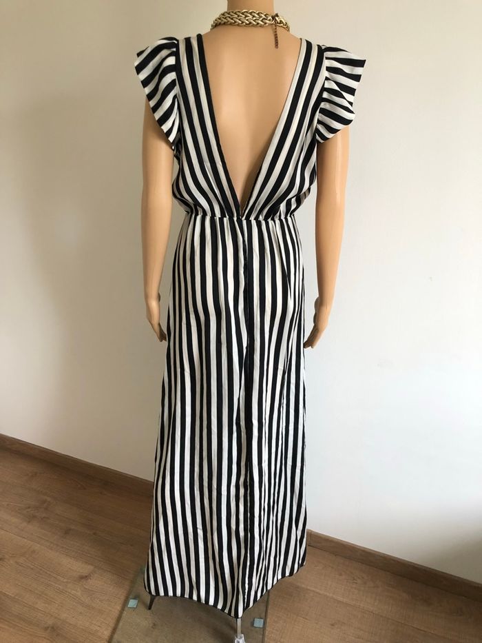 Robe longue noire et écrue neuve sans manches taille unique - photo numéro 5