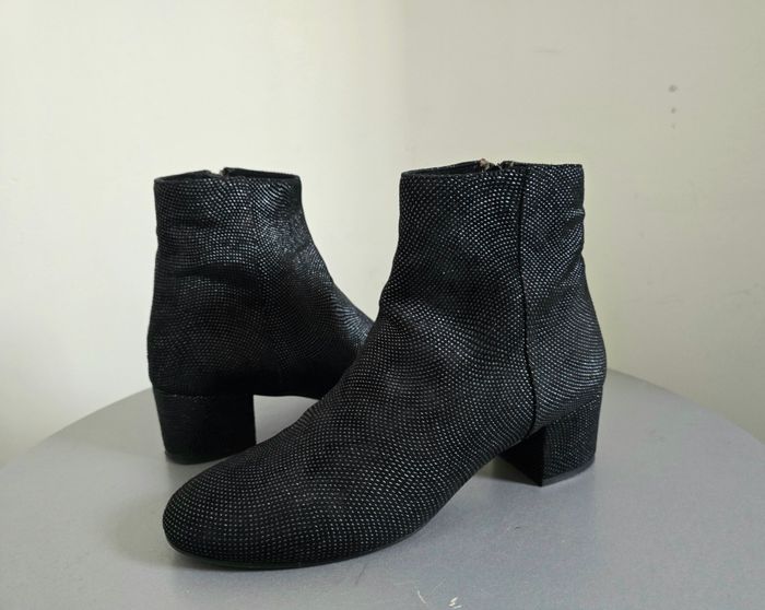 📌 Bottines en Cuir Elégantes avec Détails Accessoire Diffusion