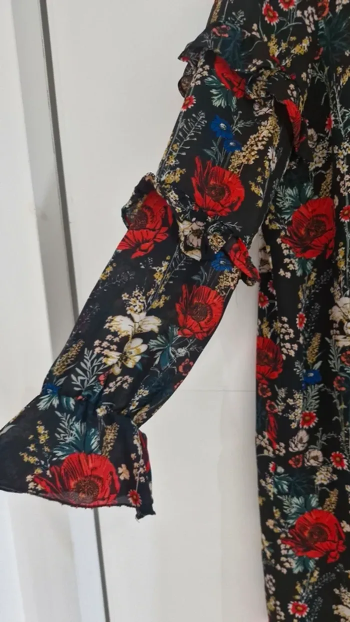 Robe mi longue imprimé fleuri - photo numéro 2