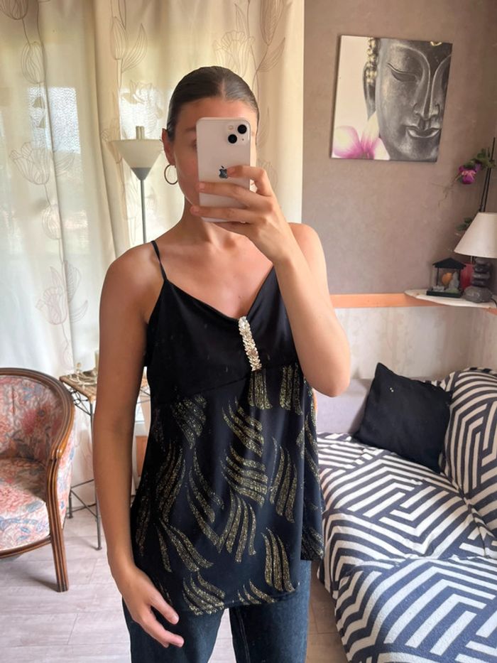 Débardeur strass Ibiza Summer sequins vintage y2k 2000yer destroy - photo numéro 2