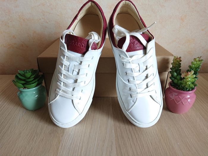Baskets Angarde Blanc & Bordeaux - photo numéro 3
