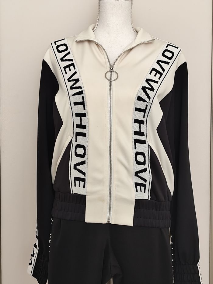 Ensemble veste pantalon Màje taille 38 noir blanc toutes saisons - photo numéro 2