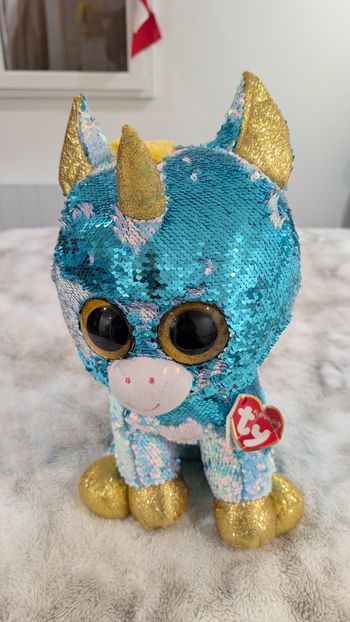 Peluche Ty Flippables Taille L Dazzle la licorne 41 cm neuve