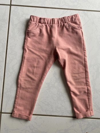 Pantalon legging jean rose
