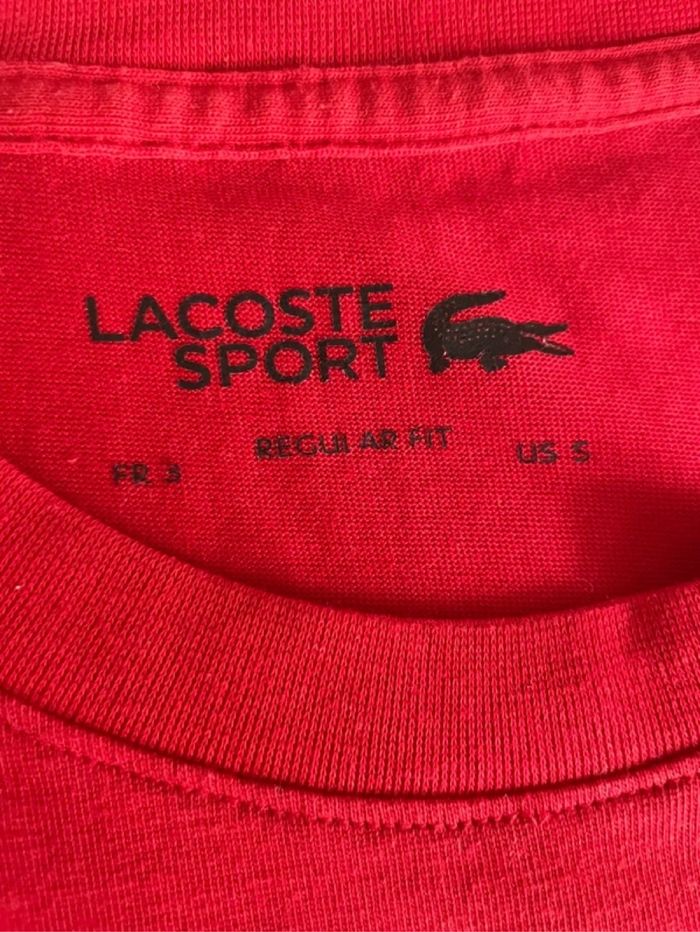 Tee-shirt rouge Lacoste sport - photo numéro 6