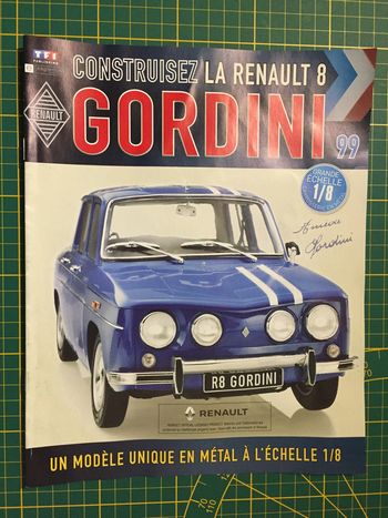 Fascicule seul sans pièce N°99 pièce Renault R8 Gordini 1/8 1/8ème Eaglemoss collections #A67