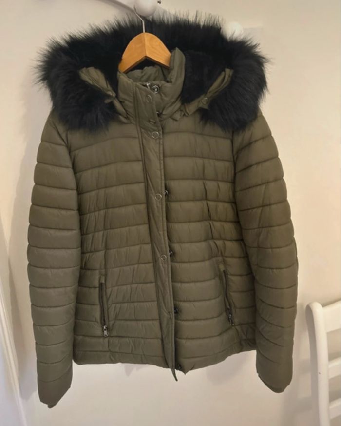 doudoune manteau femme Camaïeu Kaki T44