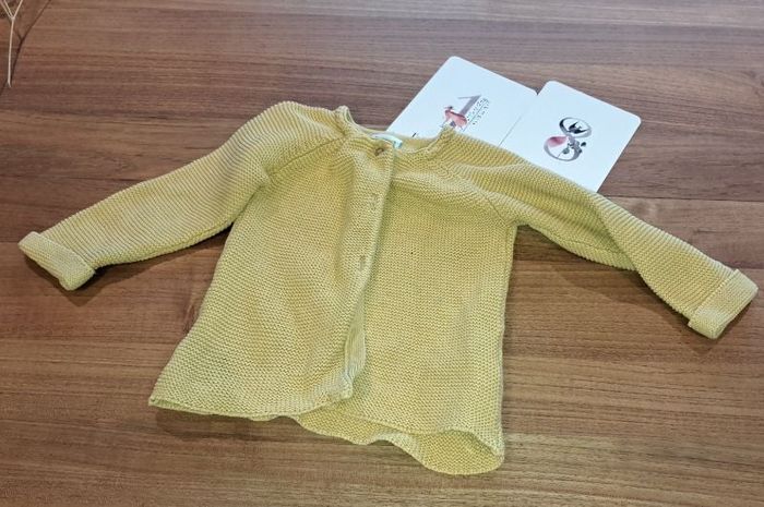 Gilet jaune _ 18 mois 80 cm _ tape à l'œil