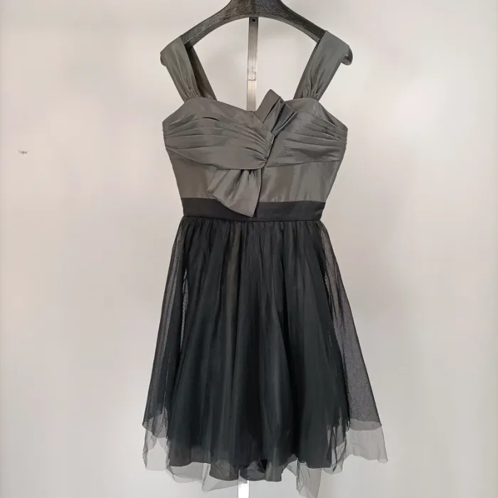 Robe de bal - robe princesse avec bretelle - Noir et grise Manoukian - BCBG Max Mara A097