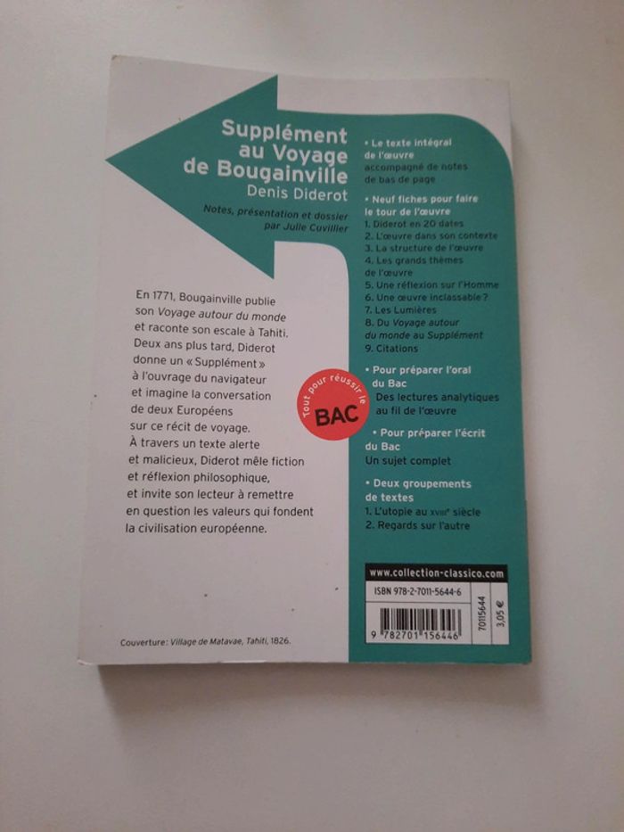 Livre Supplément au voyage de Bougainville - photo numéro 2