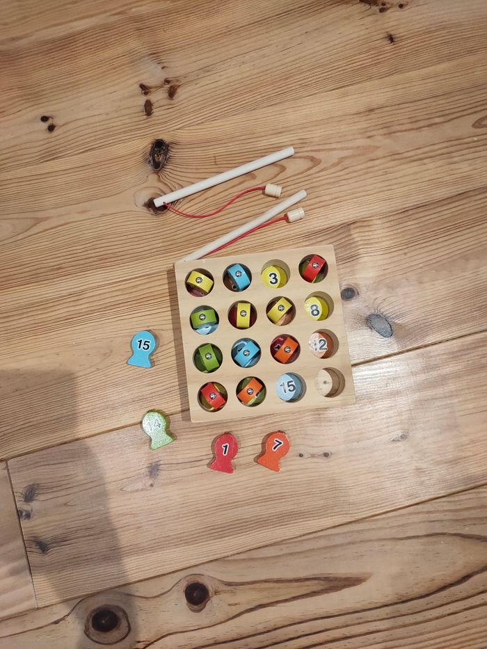 Jeu de pêche en bois