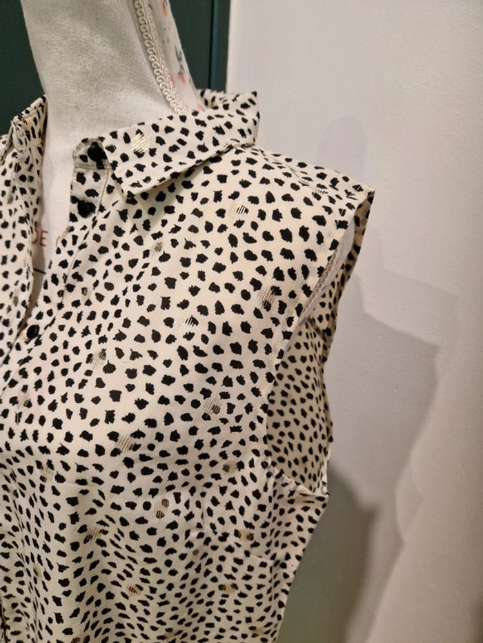 Blouse crème et noire_T.XL - photo numéro 2