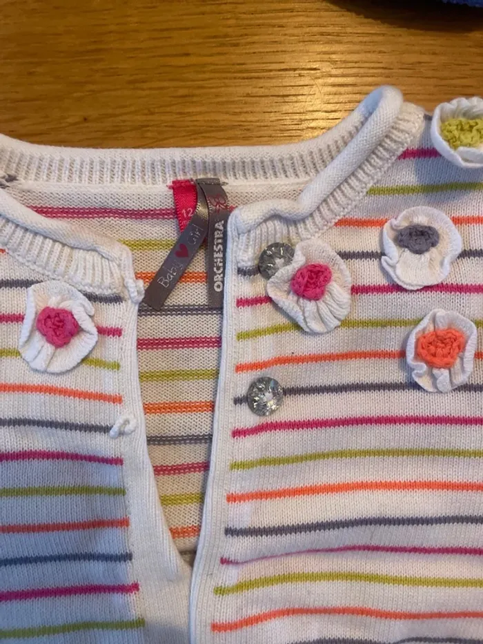 3 gilets fille 12 mois - photo numéro 3