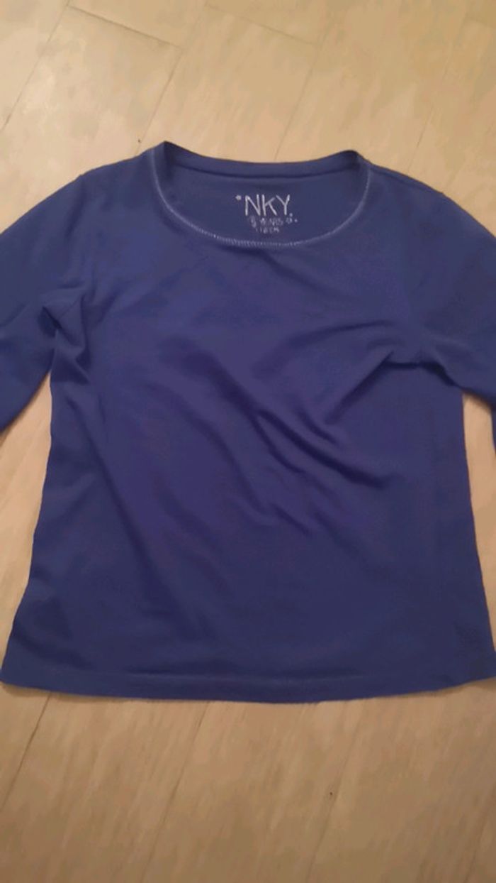 Tee shirt manches longues 5 ans kiabi bleu - photo numéro 2